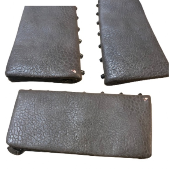 Urban Expressions Studded Foldover Clutch, Brown - Picture 12 of 13